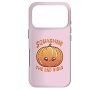 Carcasa para iPhone 17 Pro Smashin' The Bad Vibes Pumpkin Kawaii Lindo Divertido