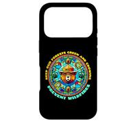 Carcasa para iPhone 17 Pro Smokey Bear Stained Glass Art Prevent Wildfires Retro