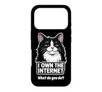 Carcasa para iPhone 17 Pro Smug Tuxedo Cat posee el felino Divertido de Internet