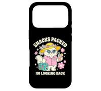 Carcasa para iPhone 17 Pro Snacks Llenos Sin Mirar Atrás Gato Vacaciones Viajero