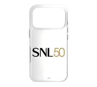 Carcasa para iPhone 17 Pro SNL 50 Chest Logo Black and Gold Saturday Night Live