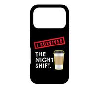 Carcasa para iPhone 17 Pro Sobreviví al Turno de Noche Enfermera Vida Amante del café Policía