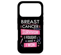 Carcasa para iPhone 17 Pro Sobreviviente de cáncer de Mama luché y gané Fuerza de Conciencia