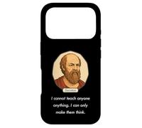 Carcasa para iPhone 17 Pro Sócrates Dijo No Puedo enseñar Solo Hacer Pensar a la Gente (Oscuro)