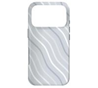 Carcasa para iPhone 17 Pro Soft Gradient Gray Diagonal Waves Lines Curves Waves Pattern