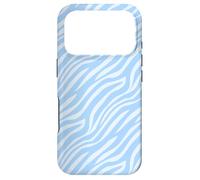Carcasa para iPhone 17 Pro Soft Light Blue Wavy Free Lines Relaxing Art Nouveau Pattern