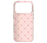 Carcasa para iPhone 17 Pro Soft Rose Pink Diagonal Connected Molecular Shape Pattern