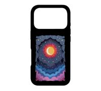 Carcasa para iPhone 17 Pro Sol Luna Estrellas Noche Nubes Suave Celestial Cosmos Cielo