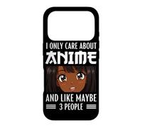 Carcasa para iPhone 17 Pro Solo me Importa el Anime y me Gusta Maybe 3 People Black Anime