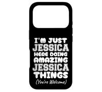 Carcasa para iPhone 17 Pro Solo Soy Jessica aquí Haciendo Cosas increíbles de Jessica