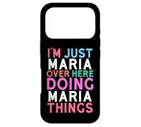 Carcasa para iPhone 17 Pro Solo Soy María aquí Haciendo Maria Things Name