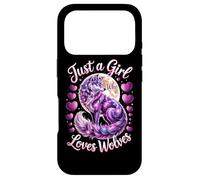 Carcasa para iPhone 17 Pro Solo una Chica Que ama a Wolves Moon, Lindas Chicas de Lobos morados