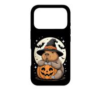Carcasa para iPhone 17 Pro Sombrero de Bruja Capibara de Halloween Calabaza Espeluznante