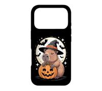 Carcasa para iPhone 17 Pro Sombrero de Bruja Capibara de Halloween Calabaza Espeluznante