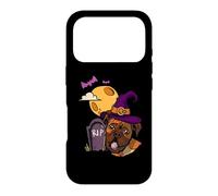 Carcasa para iPhone 17 Pro Sombrero de Bruja Tipo bóxer Divertido para Amantes de los Perros para niñas y Mujeres