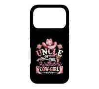 Carcasa para iPhone 17 Pro Sombrero para Botas Uncle of The Birthday, Estilo Vaquero, Estilo Vaquero, Color Rosa