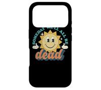 Carcasa para iPhone 17 Pro Someday We'll All Be Dead, Estilo Retro existencial y caricaturizado