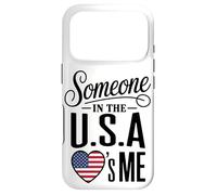 Carcasa para iPhone 17 Pro Someone In The U S A Loves Me Heart Flag