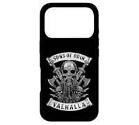 Carcasa para iPhone 17 Pro Sons of Odin- Valhalla Vikings Skull Black and White -