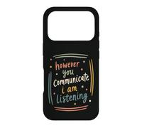 Carcasa para iPhone 17 Pro Soporte de Escucha de cotización de Conciencia de ASL inclusiva