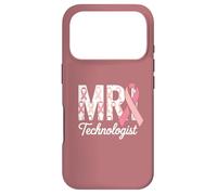Carcasa para iPhone 17 Pro Soporte para concientización sobre el cáncer de Mama con Cinta Rosa para tecnólogos de resonancia