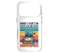 Carcasa para iPhone 17 Pro Sorry I Can't go I'm An Indoor Cat Funny Gaming Humor