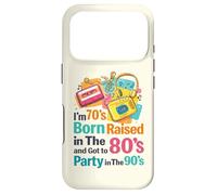 Carcasa para iPhone 17 Pro Soy 70 nací Criado en los 80 y FUI de Fiesta en los 90