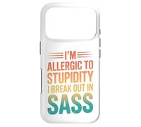 Carcasa para iPhone 17 Pro Soy alérgico a la Estupidez Romper en SASS - Retro