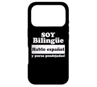 Carcasa para iPhone 17 Pro Soy Bilingue Hablo Espanol y puras pendejadas