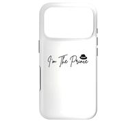 Carcasa para iPhone 17 Pro Soy el príncipe en Fuente Negra con Sombrero de Vaquero