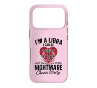 Carcasa para iPhone 17 Pro Soy un Libra Peor Pesadilla Sassy Horóscopo Divertido Zodiaco