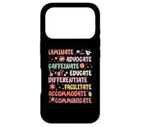 Carcasa para iPhone 17 Pro SPED Caffeinate Advocate Laminado Educar Profesor Facilitar