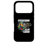 Carcasa para iPhone 17 Pro Speedcubing Is My Cardio Funny Cube Solver Design