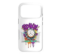 Carcasa para iPhone 17 Pro Spike Break The Net Voleibol Jugador Graffiti Art