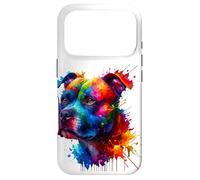 Carcasa para iPhone 17 Pro Splash Art Staffordshire Bull Terrier Staffy Terriers