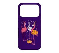 Carcasa para iPhone 17 Pro Spooky Flamingo Trio Divertido Halloween