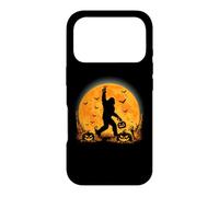 Carcasa para iPhone 17 Pro Spooky Halloween Full Moon Bigfoot Pumpkin Funny Sasquatch