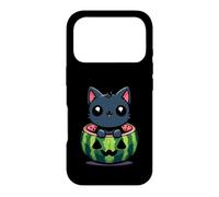 Carcasa para iPhone 17 Pro Spooky Summer Sandía Jack O Farol Kawaii Cat