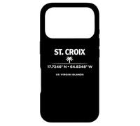 Carcasa para iPhone 17 Pro St Croix USVI Coordenadas Diseño de Viajes