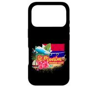 Carcasa para iPhone 17 Pro St. Maarten Retro Caribbean Vintage Island Recuerdo avión