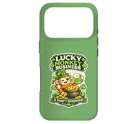 Carcasa para iPhone 17 Pro St Paddy's Shenanigan Lucky Monkeys Irish Monkey Monkey Punch