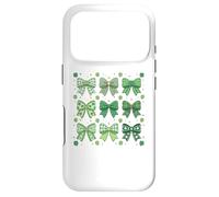 Carcasa para iPhone 17 Pro St Patrick’s Day Green Shamrock Bow Coquette St Patricks Day
