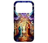 Carcasa para iPhone 17 Pro Stained Glass Nativity Scene Christmas Art