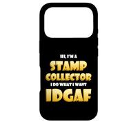 Carcasa para iPhone 17 Pro Stamp Collector Idgaf Rarest US/British Stamp Collections