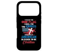 Carcasa para iPhone 17 Pro Stand For Flag Kneel For Cross Proud Be American Christian