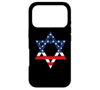 Carcasa para iPhone 17 Pro Star of David Jewish US Flag Half Jew Purim Love Israel Gift
