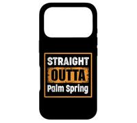 Carcasa para iPhone 17 Pro Straight Outta Palm Spring USA Retro Envejecido Vintage