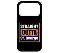 Carcasa para iPhone 17 Pro Straight Outta St. George Utah USA Retro Envejecido Vintage