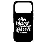 Carcasa para iPhone 17 Pro Su Misericordia Infinito para Siempre versículo bíblico Mujeres Salmo Escritura