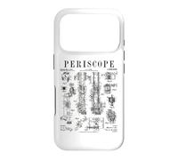 Carcasa para iPhone 17 Pro Submarino náutico Periscopio Subbarco Naval Vintage Patente